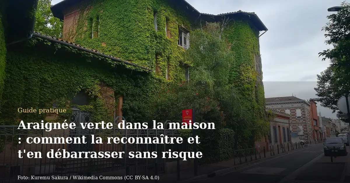 Araignée verte dans la maison : comment la reconnaître et t'en débarrasser sans risque